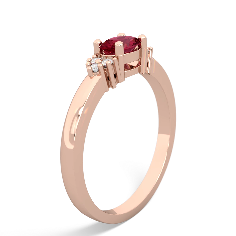 Lab Ruby Simply Elegant East-West 14K Rose Gold ring R2480