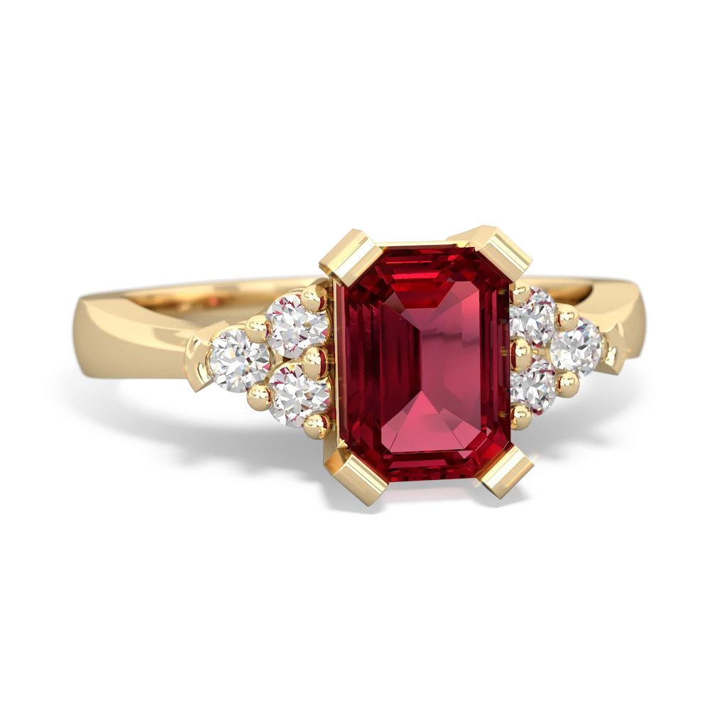 Lab Ruby Timeless Classic 14K Yellow Gold ring R2591