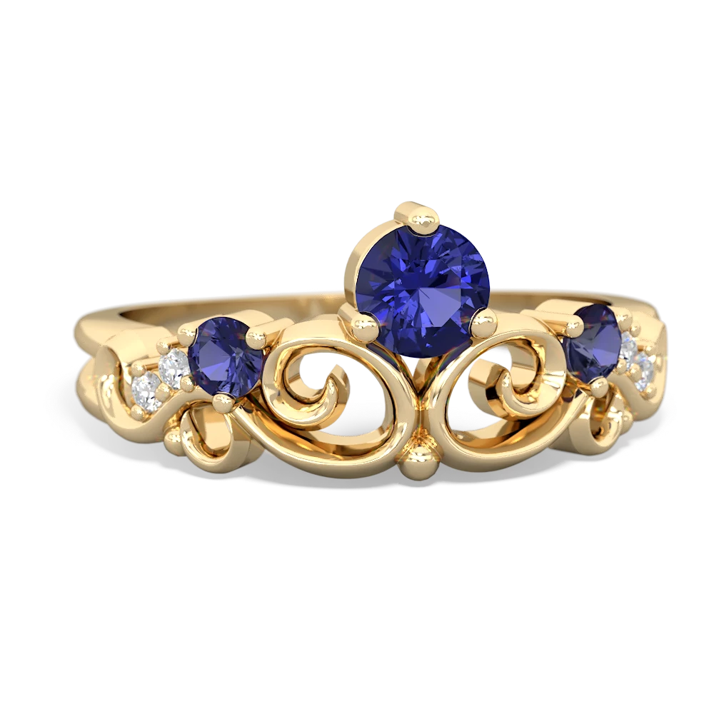 White Topaz Crown Keepsake 14K Yellow Gold ring R5740