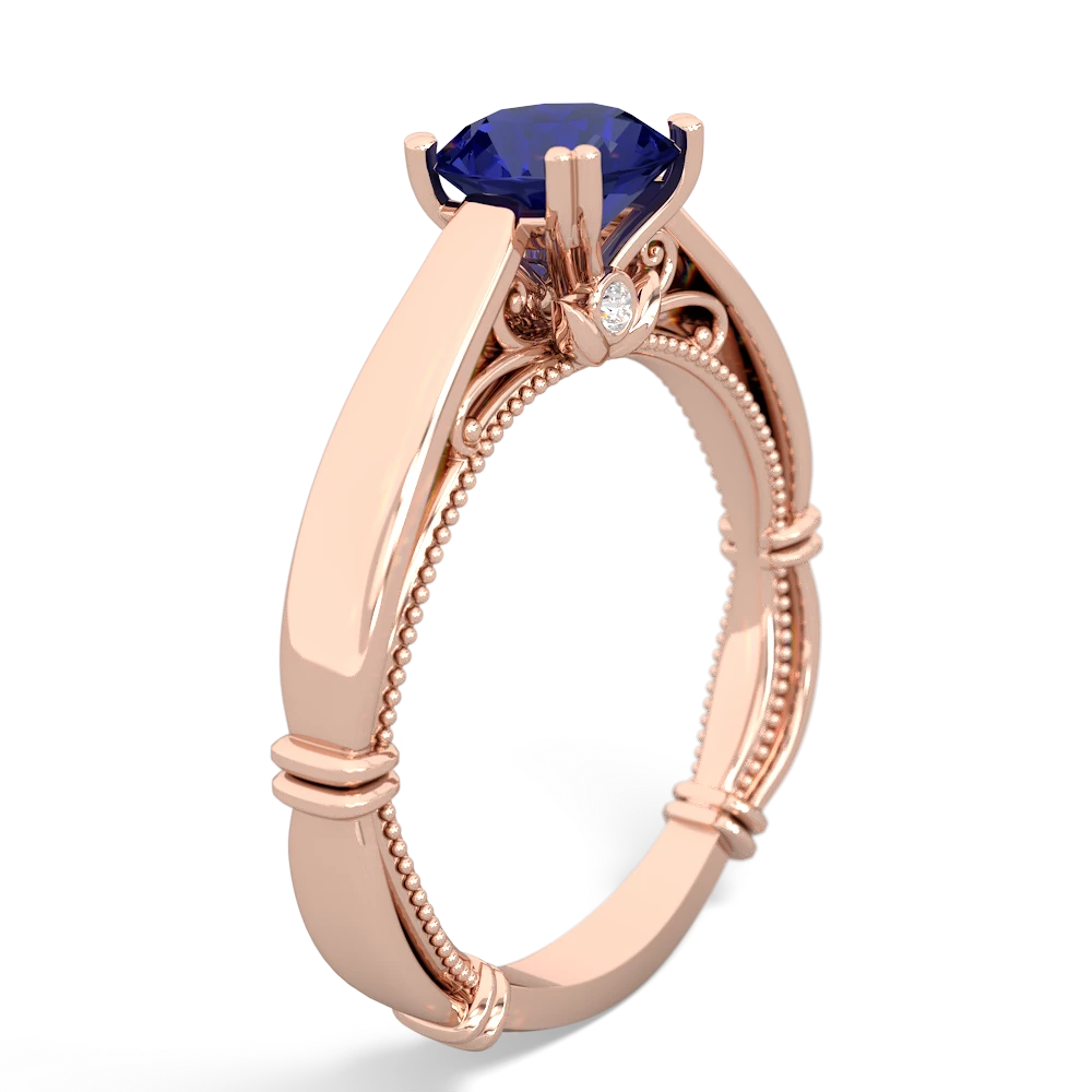 Lab Sapphire Renaissance 14K Rose Gold ring R27806RD
