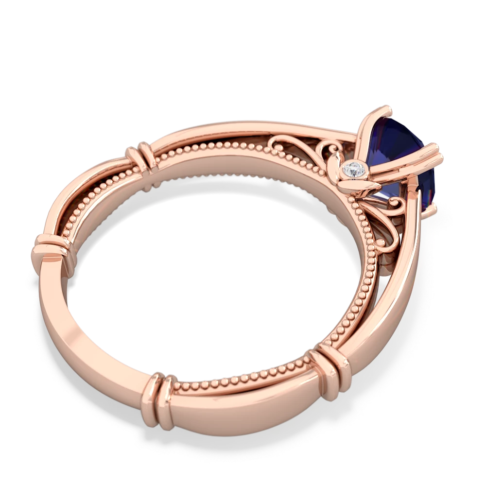 Lab Sapphire Renaissance 14K Rose Gold ring R27806RD