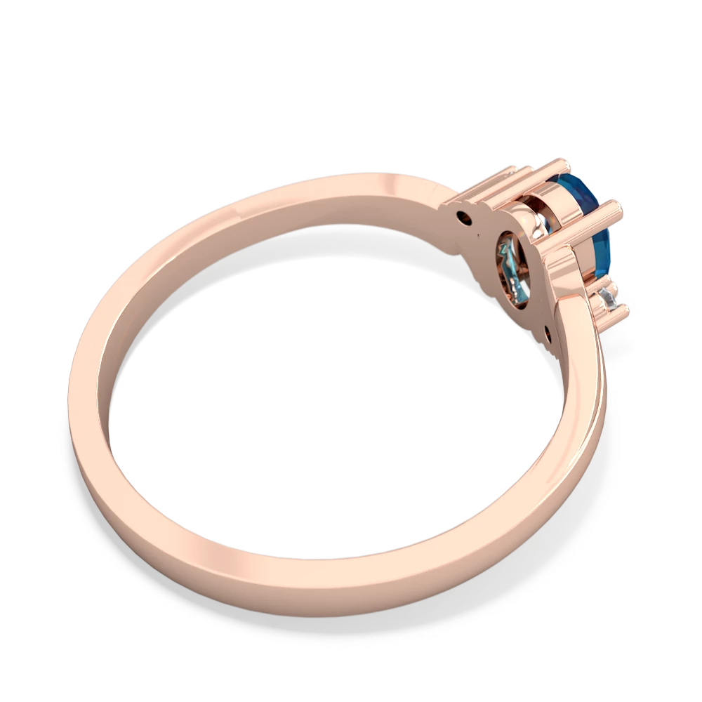 London Topaz Elegant Swirl 14K Rose Gold ring R2173