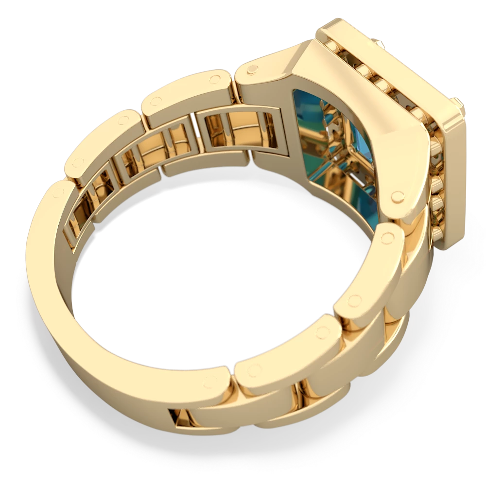 London Topaz Men's Watch 14K Yellow Gold ring R0510