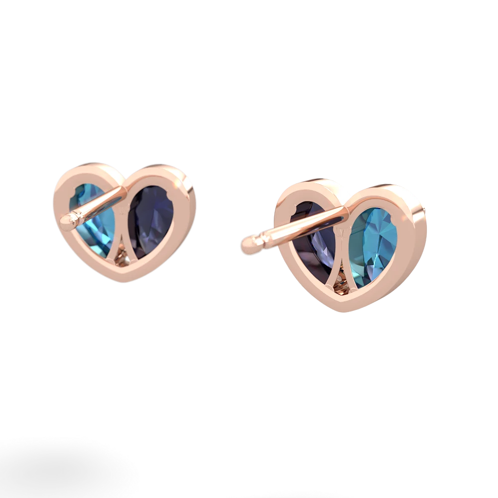 London Topaz 'Our Heart' 14K Rose Gold earrings E5072