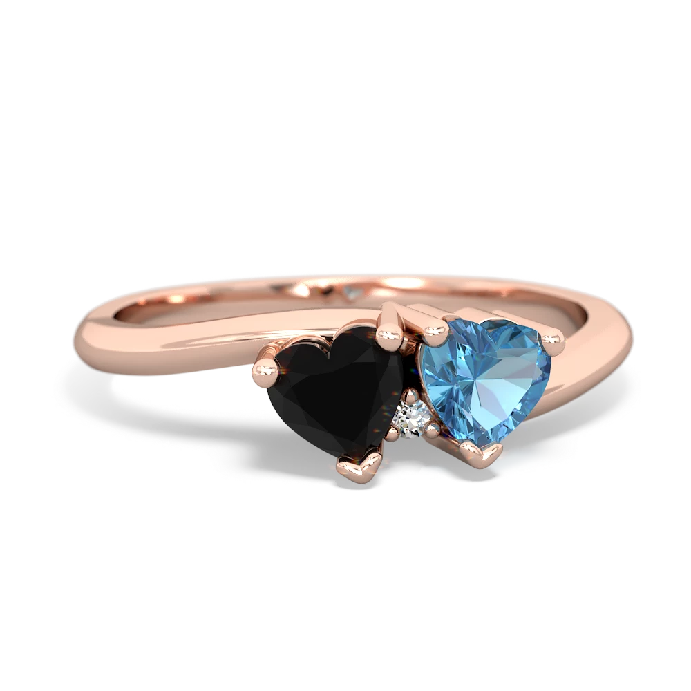 Onyx Sweethearts 14K Rose Gold ring R5260