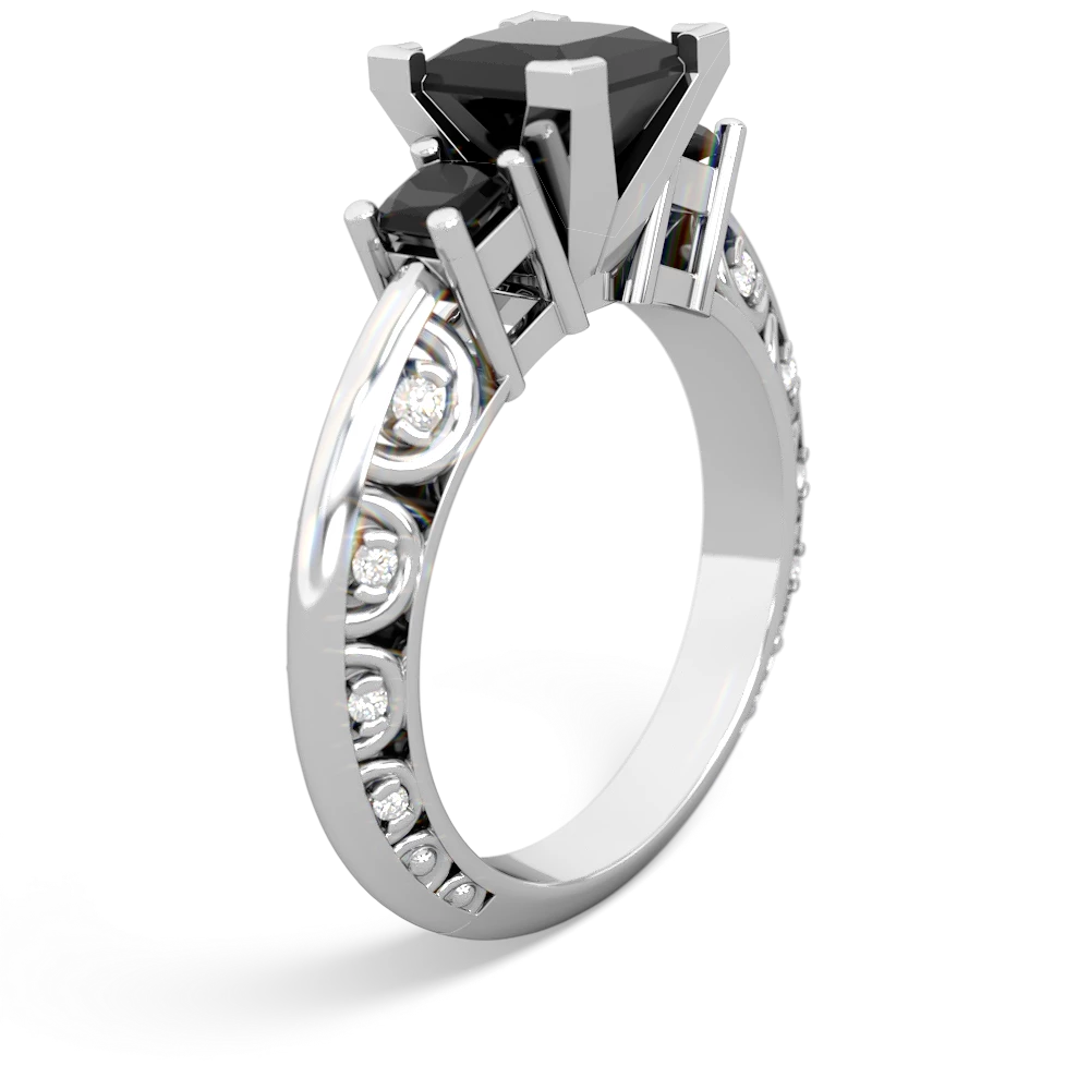 London Topaz Eternal Embrace Engagement 14K White Gold ring C2001