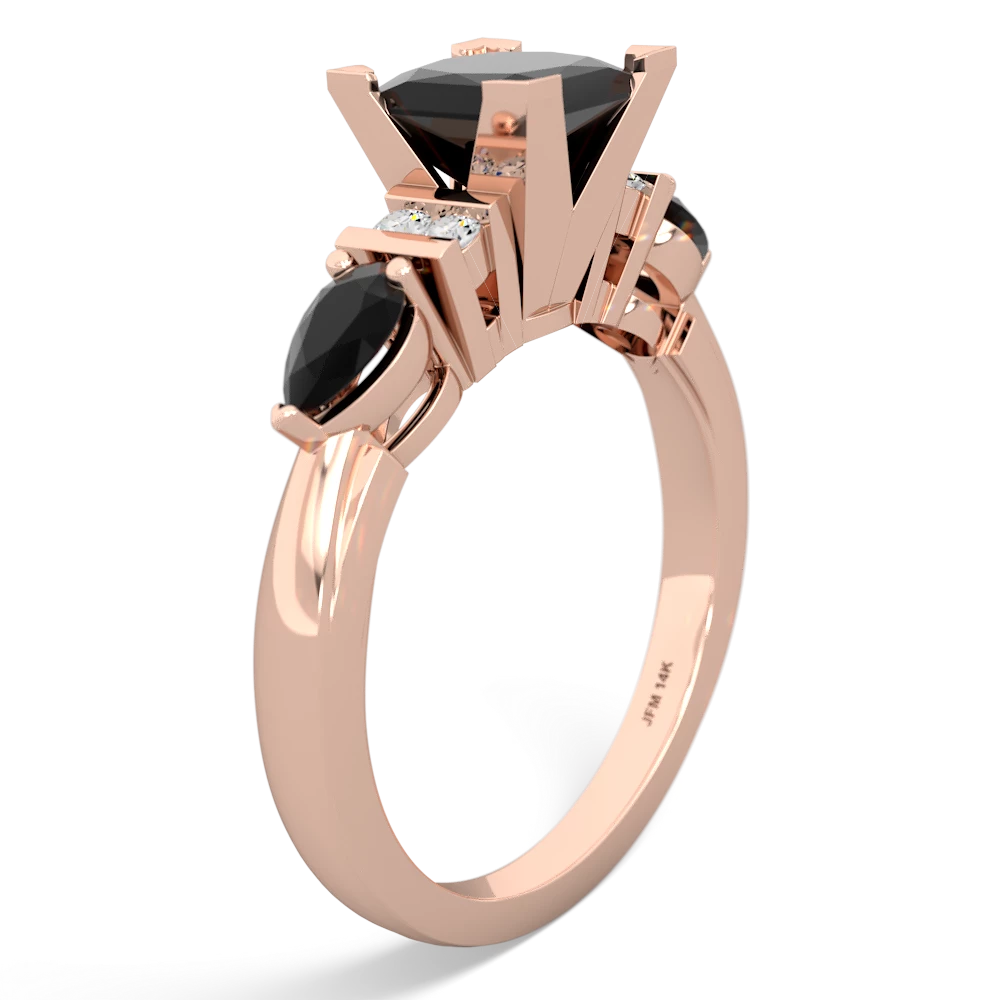Pink Tourmaline 6Mm Princess Eternal Embrace Engagement 14K Rose Gold ring C2002
