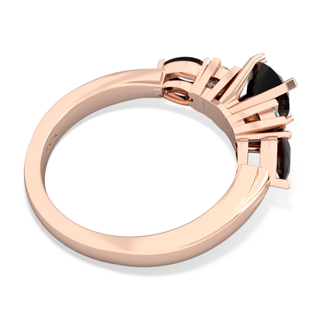 Jade 6Mm Round Eternal Embrace Engagement 14K Rose Gold ring R2005