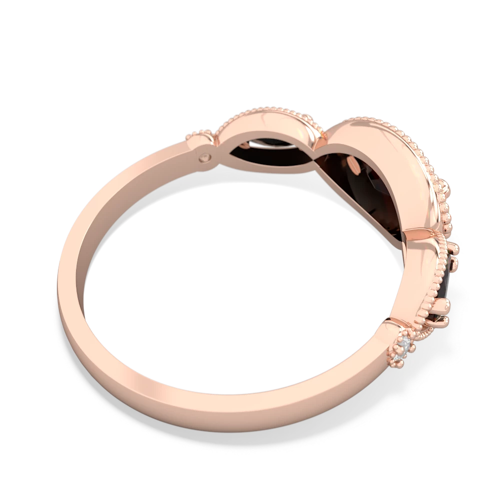 Lab Pink Sapphire Milgrain Marquise 14K Rose Gold ring R5700