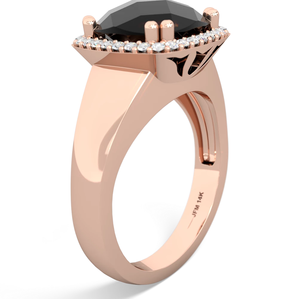 Onyx Halo Cocktail 14K Rose Gold ring R2544