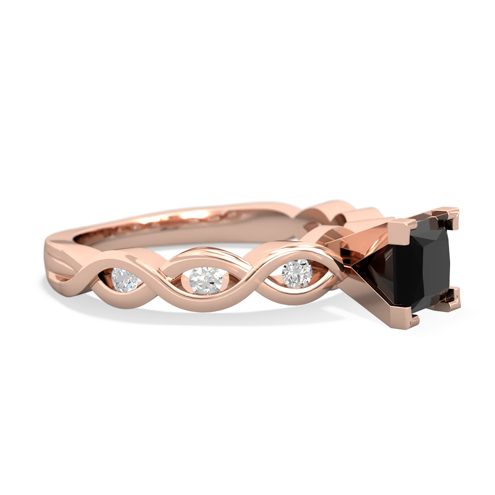 Onyx Infinity 5Mm Square Engagement 14K Rose Gold ring R26315SQ