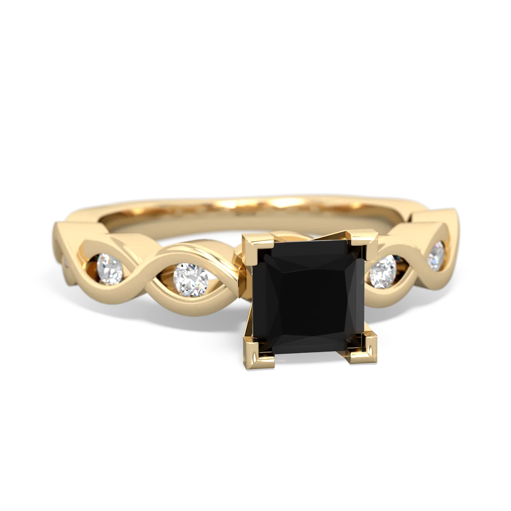 Onyx Infinity 5Mm Square Engagement 14K Yellow Gold ring R26315SQ