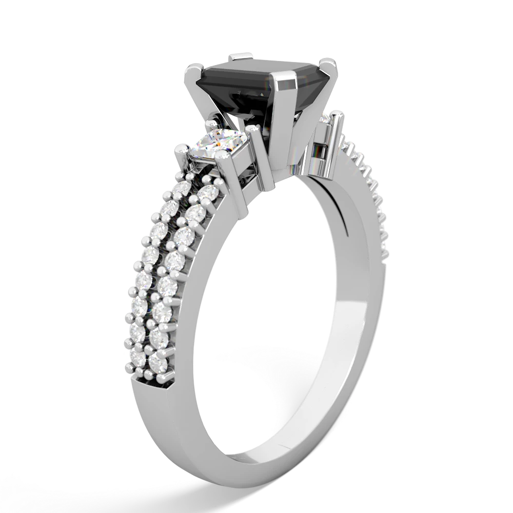 Onyx Classic 7X5mm Emerald-Cut Engagement 14K White Gold ring R26437EM