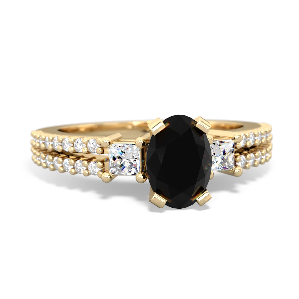 Onyx Classic 7X5mm Oval Engagement 14K Yellow Gold ring R26437VL