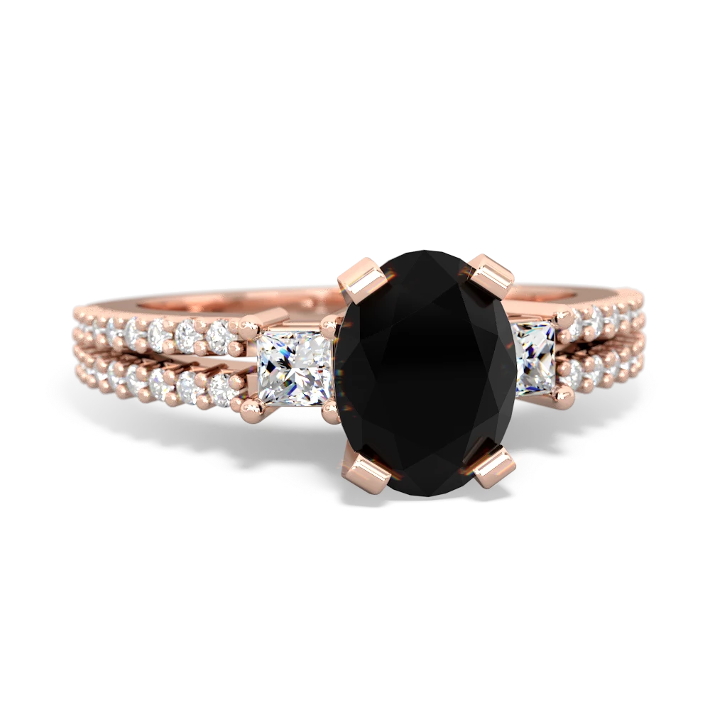 Onyx Classic 8X6mm Oval Engagement 14K Rose Gold ring R26438VL