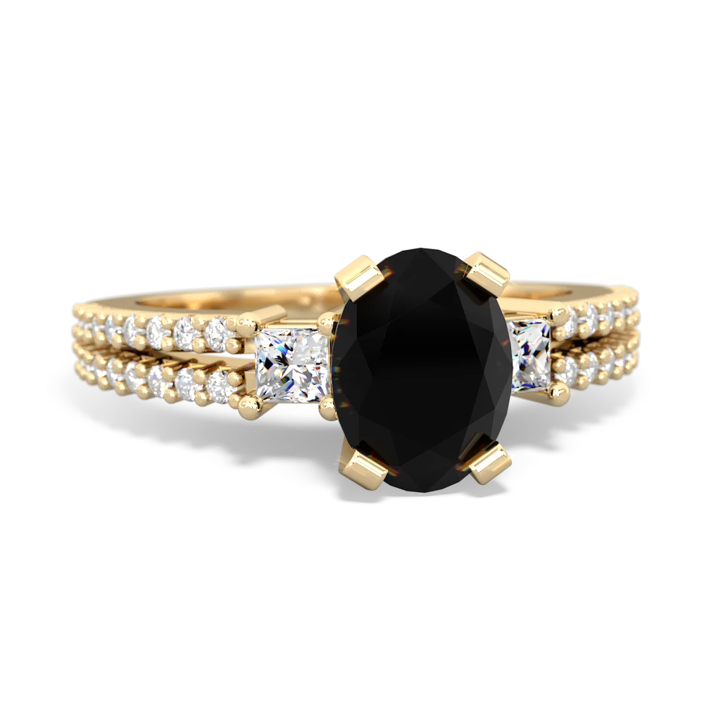 Onyx Classic 8X6mm Oval Engagement 14K Yellow Gold ring R26438VL