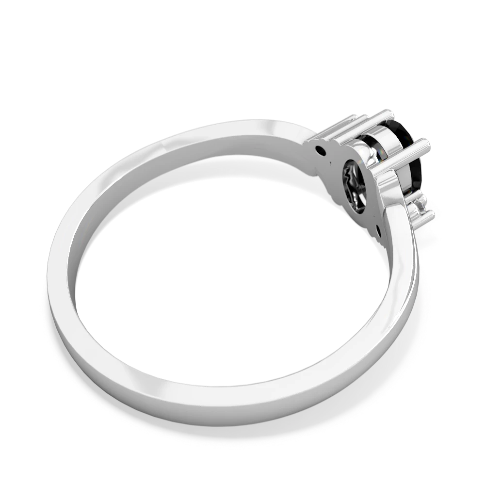 Onyx Elegant Swirl 14K White Gold ring R2173
