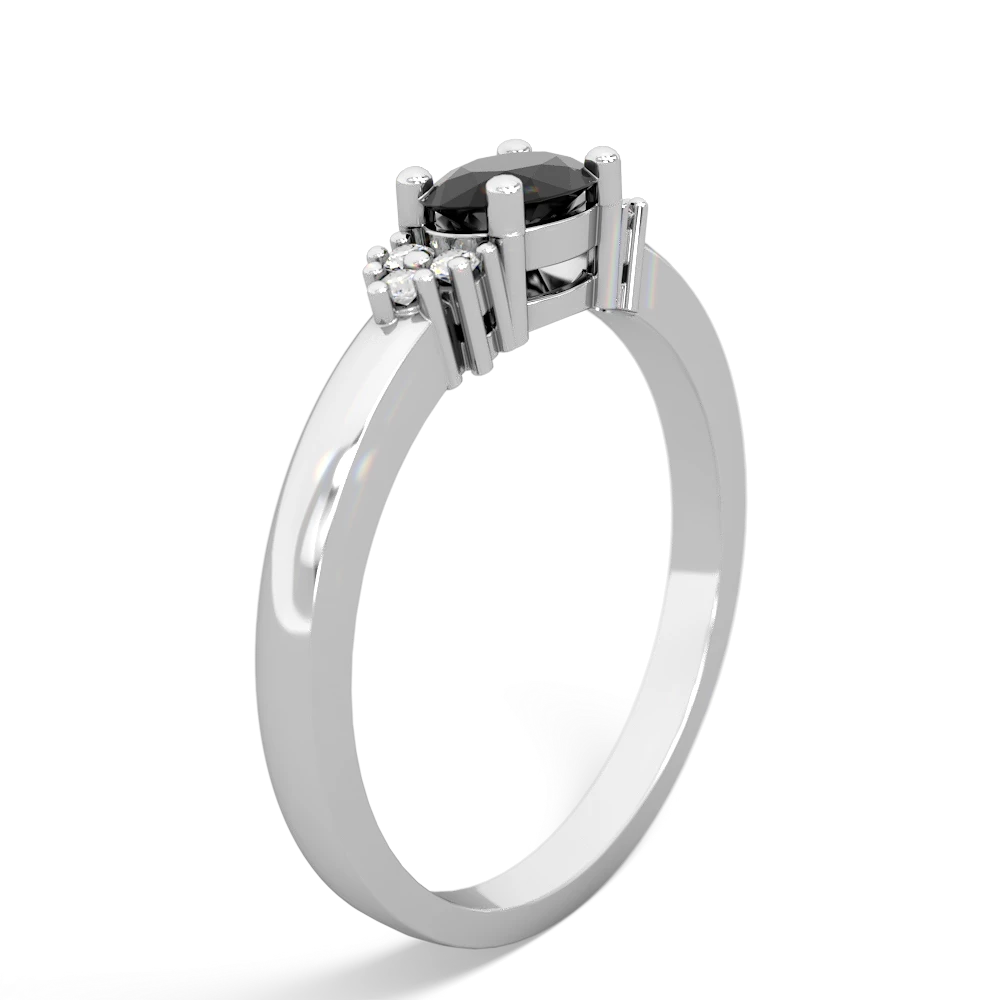 Onyx Simply Elegant East-West 14K White Gold ring R2480