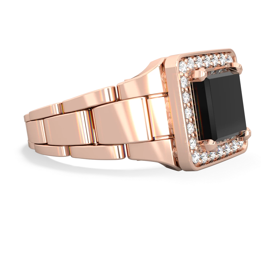 Onyx Men's Watch 14K Rose Gold ring R0510