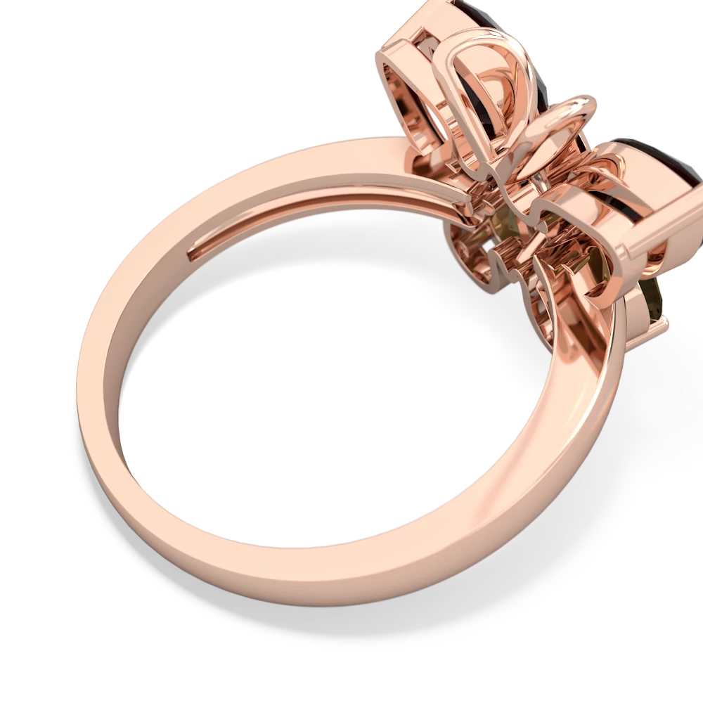 Onyx Butterfly 14K Rose Gold ring R2215