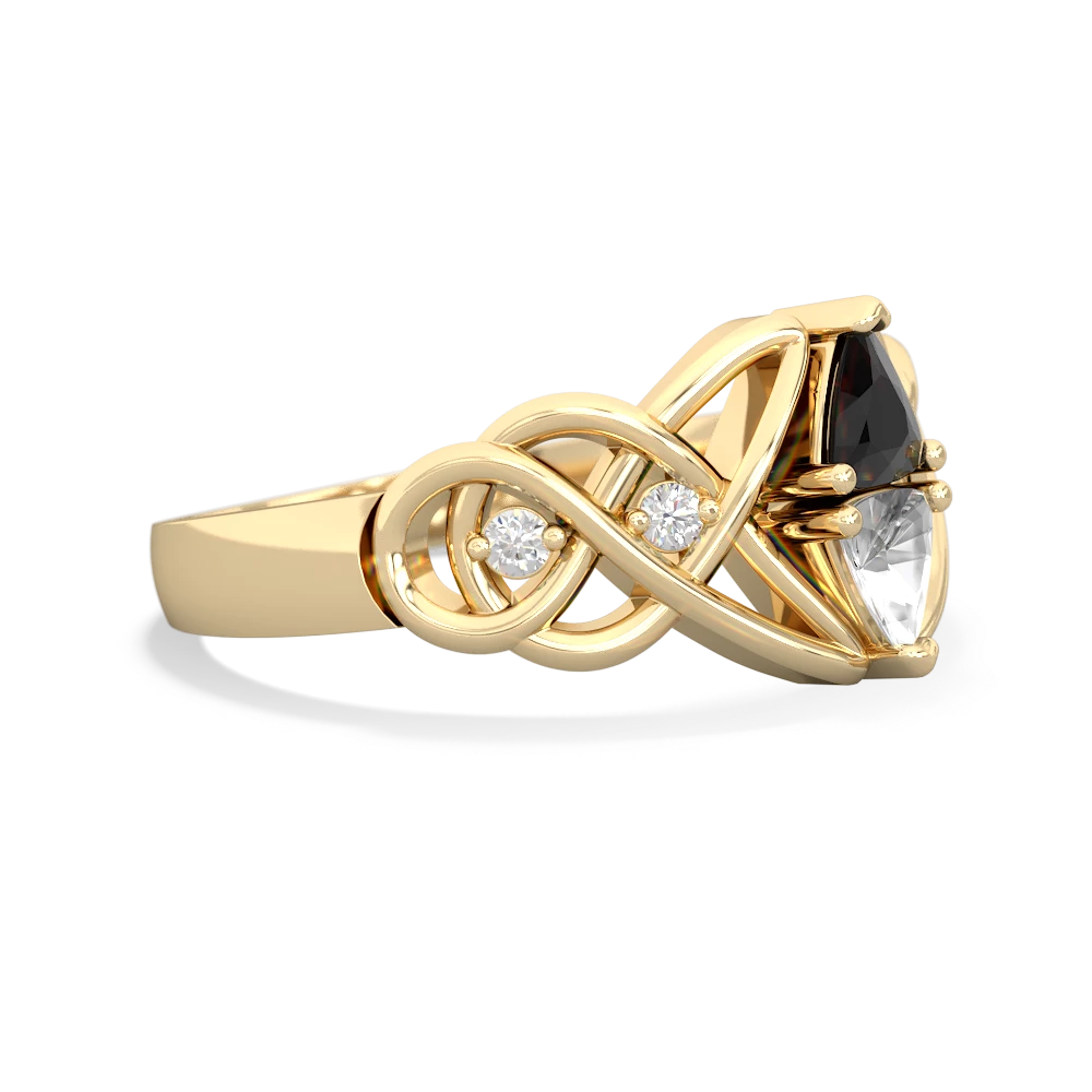Onyx Keepsake Celtic Knot 14K Yellow Gold ring R5300