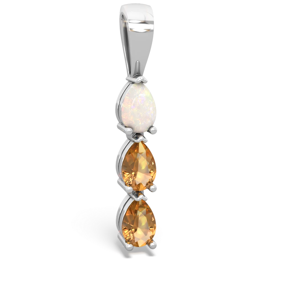 Opal Dew Drops 14K White Gold pendant P2251