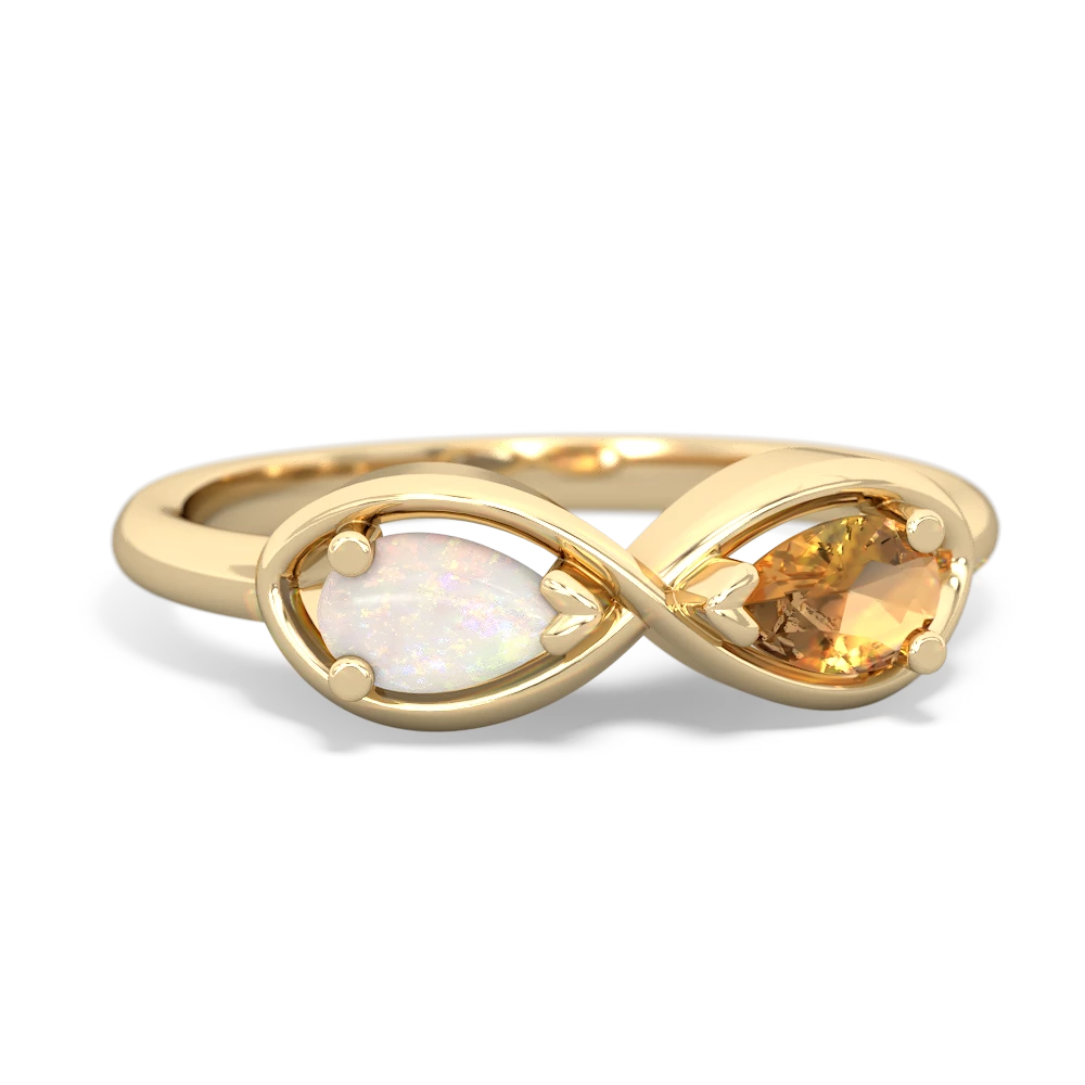 Opal Infinity 14K Yellow Gold ring R5050