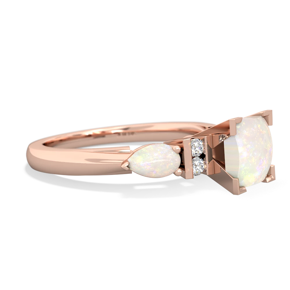 Lab Sapphire 6Mm Princess Eternal Embrace Engagement 14K Rose Gold ring C2002