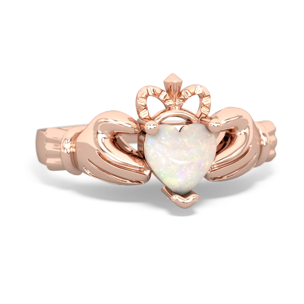 Opal Claddagh 14K Rose Gold ring R2370