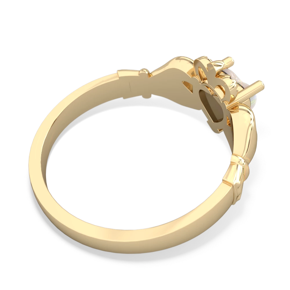 Opal Claddagh 14K Yellow Gold ring R2370