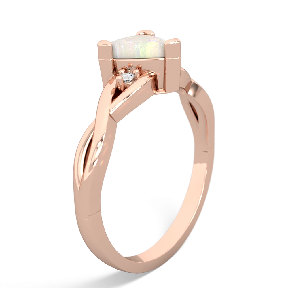 Opal Trillion Twist 14K Rose Gold ring R2104