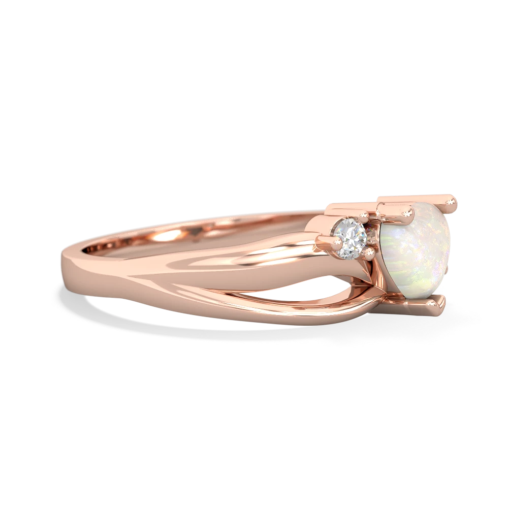 Opal Split Band Swirl 14K Rose Gold ring R2130