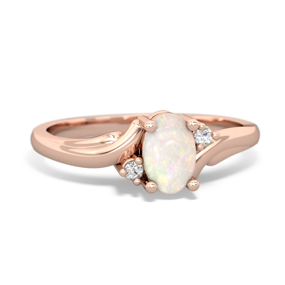 Opal Elegant Swirl 14K Rose Gold ring R2173