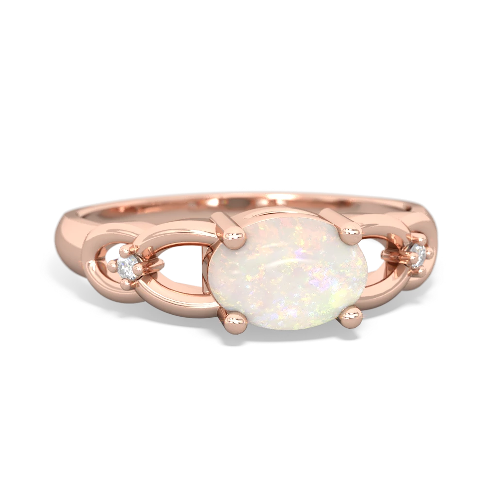Opal Links 14K Rose Gold ring R4032