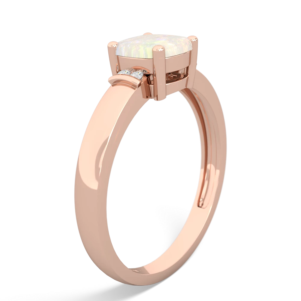 Opal Simply Elegant Cushion 14K Rose Gold ring R2489