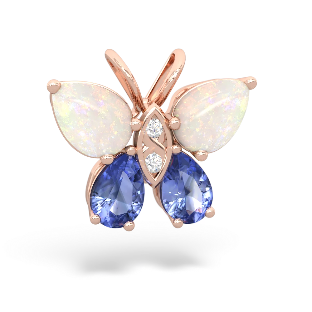 Opal Butterfly 14K Rose Gold pendant P2215