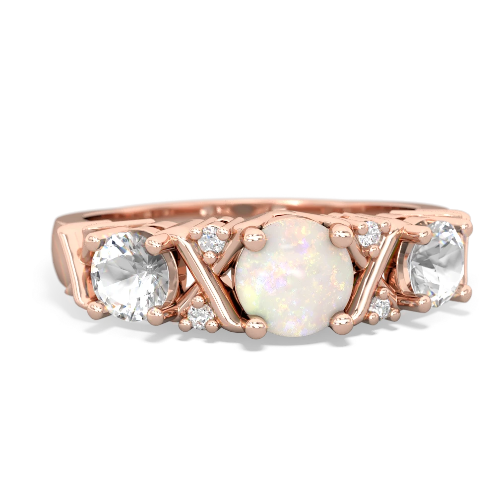 Opal Hugs And Kisses 14K Rose Gold ring R5016