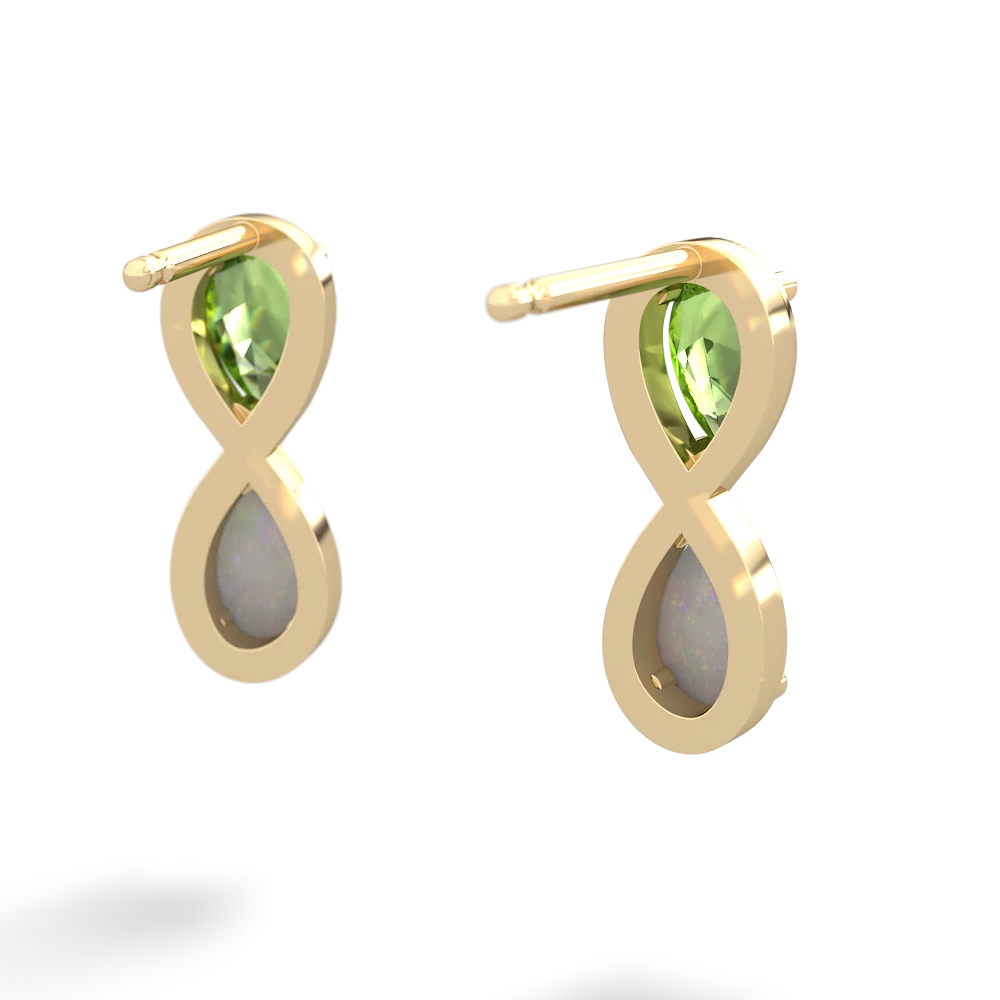 Peridot Infinity 14K Yellow Gold earrings E5050