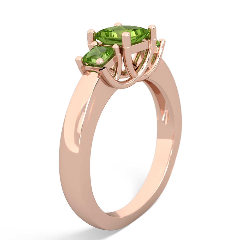 London Topaz Three Stone Trellis 14K Rose Gold ring R4015