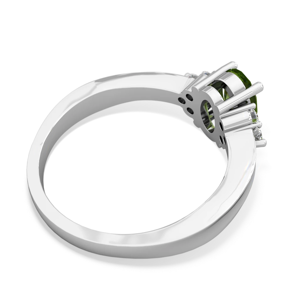 Peridot Simply Elegant 14K White Gold ring R2113