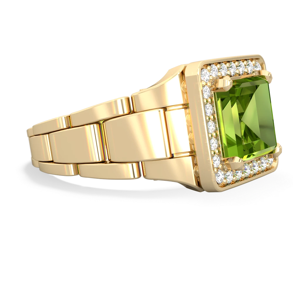 Peridot Men's Watch 14K Yellow Gold ring R0510