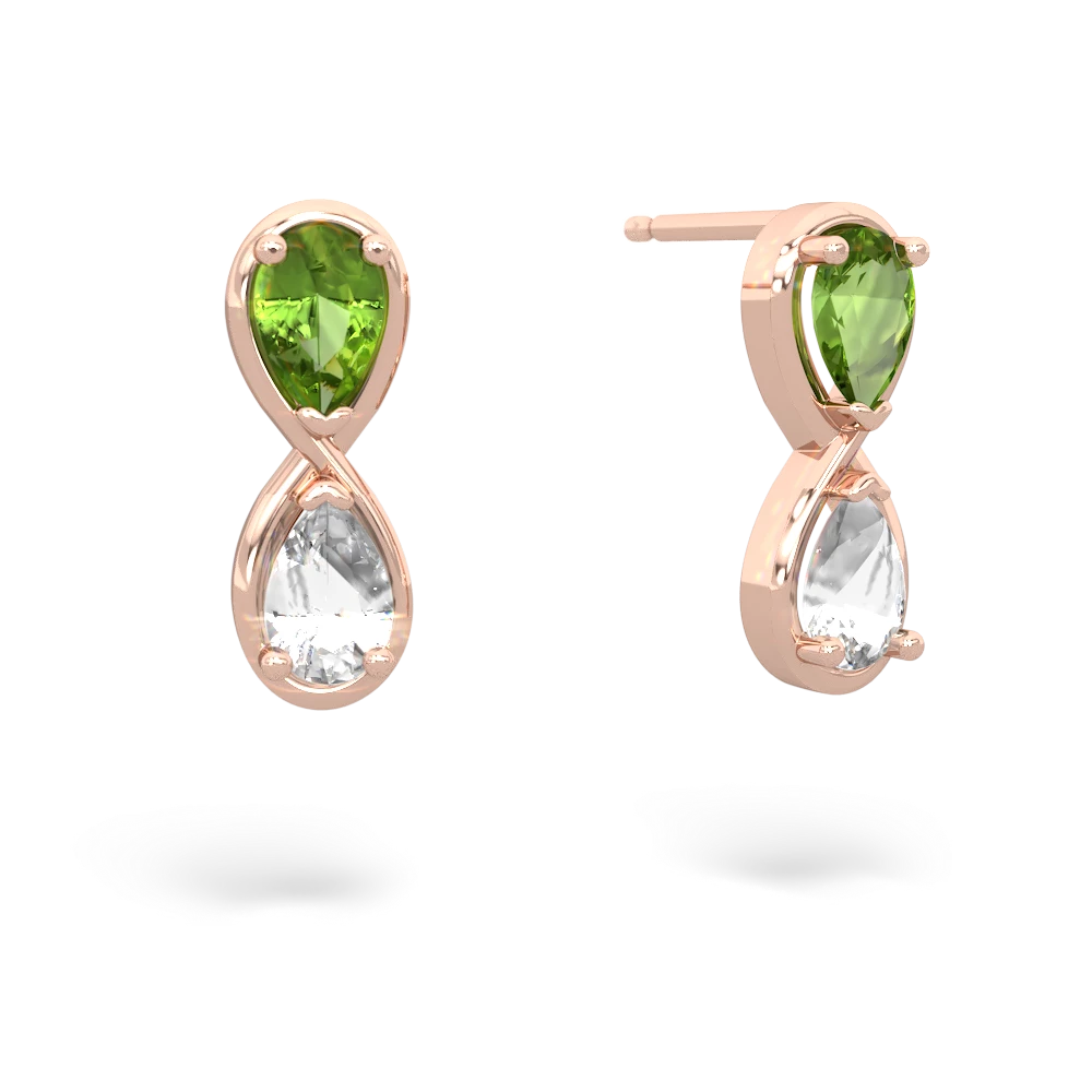 Peridot Infinity 14K Rose Gold earrings E5050