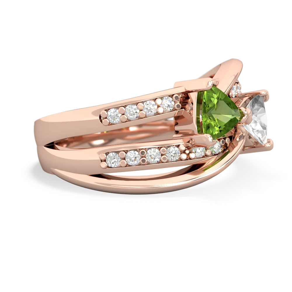 Peridot Bowtie 14K Rose Gold ring R2360