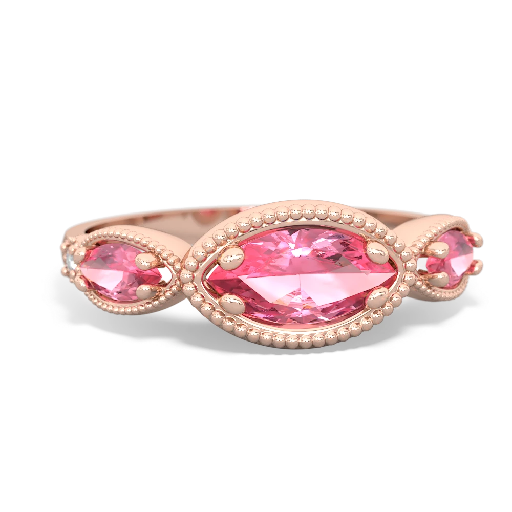 Amethyst Milgrain Marquise 14K Rose Gold ring R5700