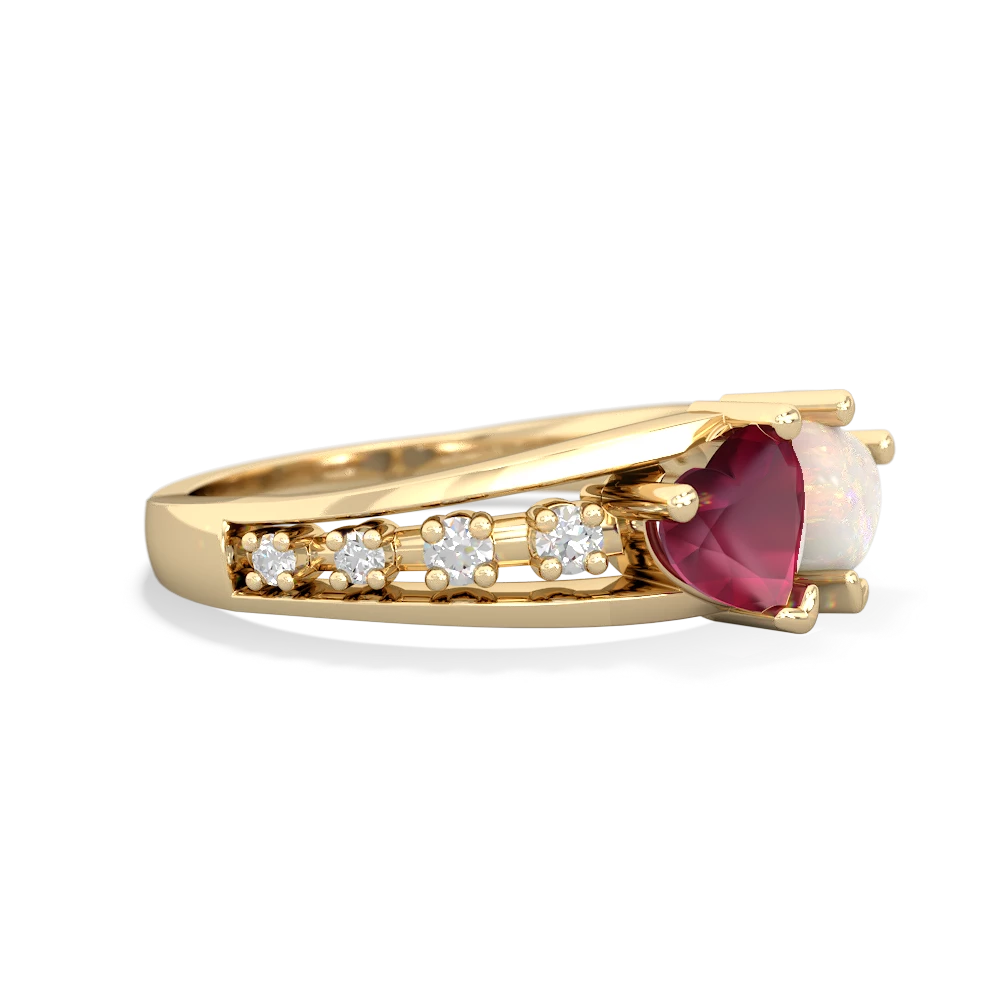 Ruby Heart To Heart 14K Yellow Gold ring R3342