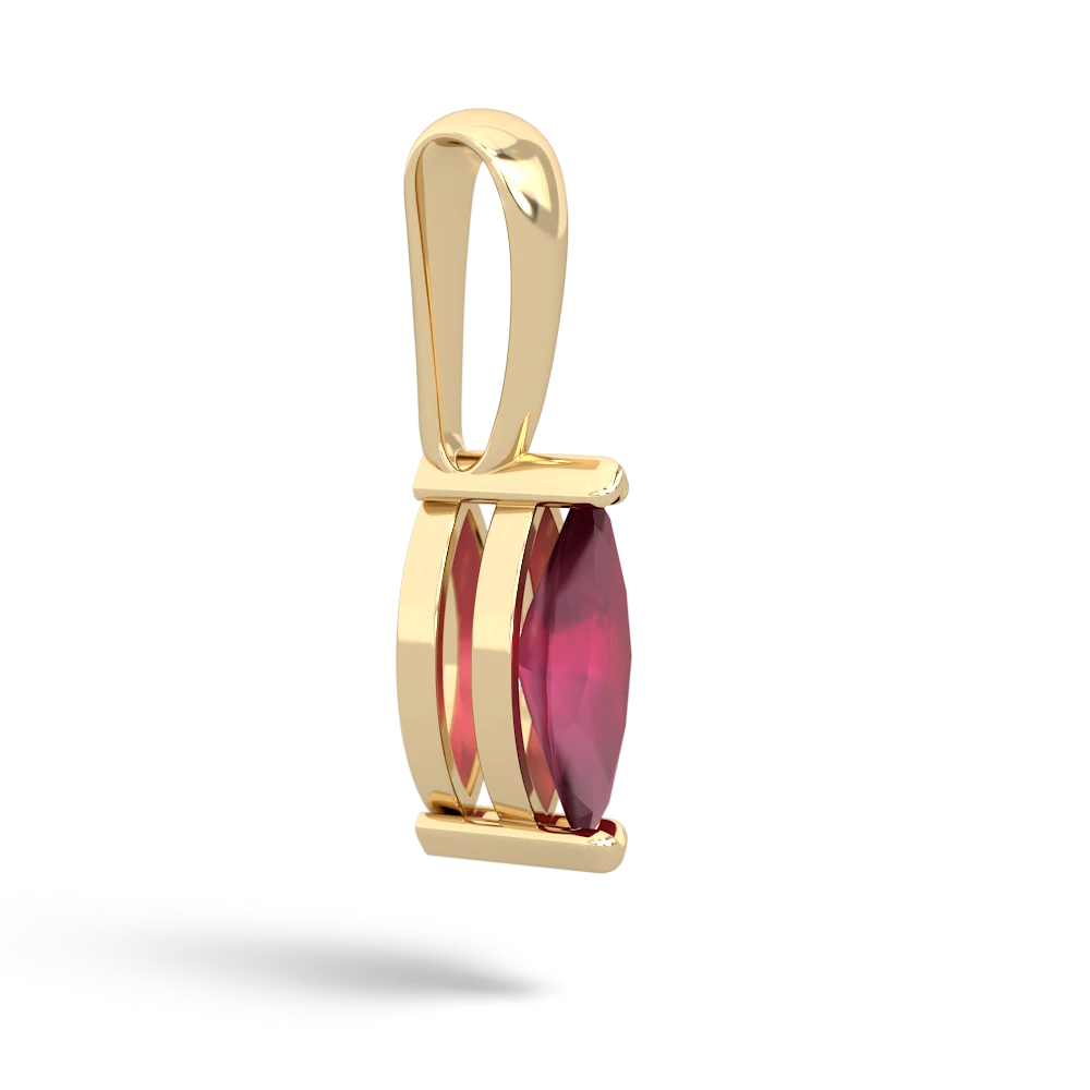 Ruby 8X4 Marquise 14K Yellow Gold pendant P1701