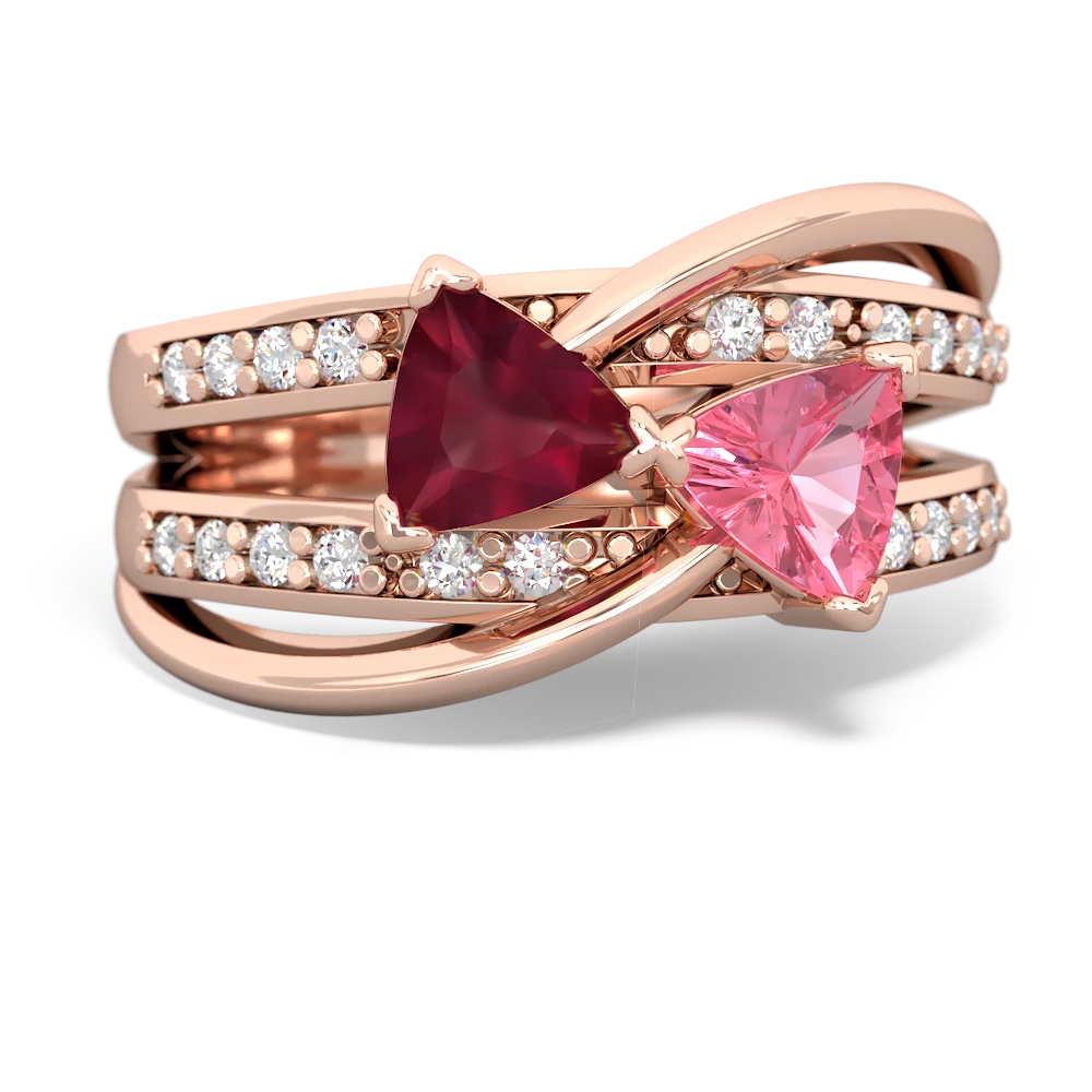 Ruby Bowtie 14K Rose Gold ring R2360