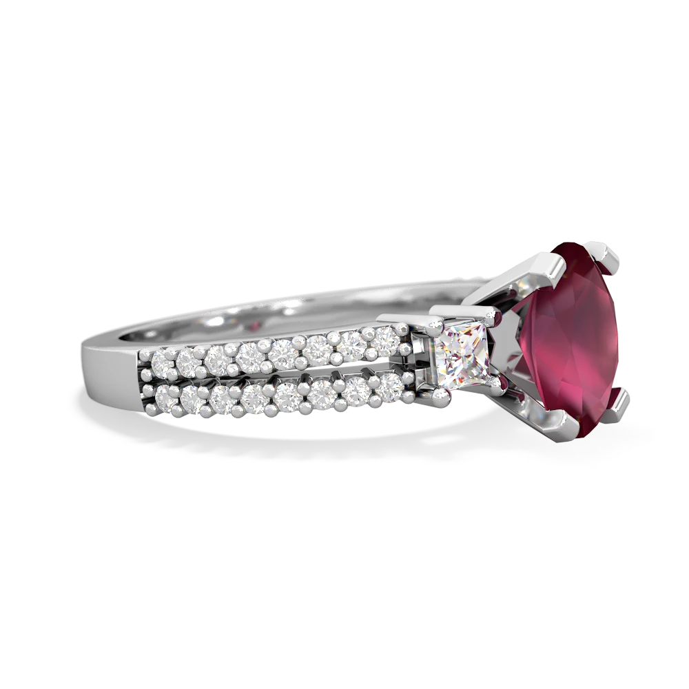 Ruby Classic 8X6mm Oval Engagement 14K White Gold ring R26438VL