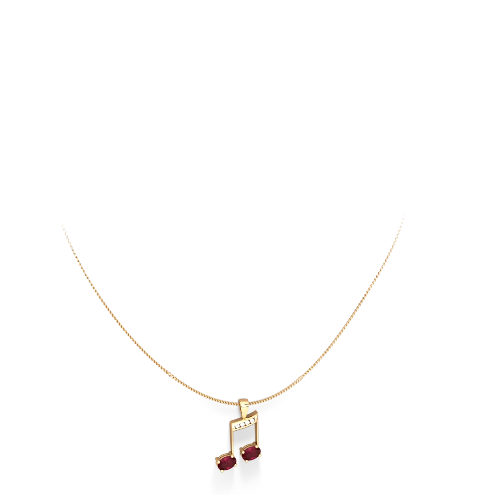 Ruby Color Of Music 14K Yellow Gold pendant P3334