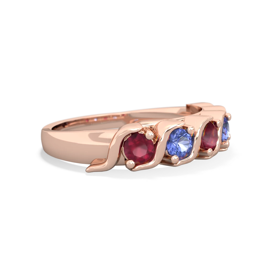 Ruby Anniversary Band 14K Rose Gold ring R2089